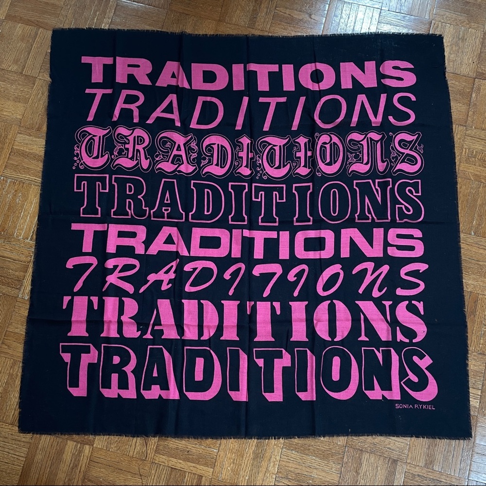 Vintage Sonia Rykiel “Traditions” Scarf